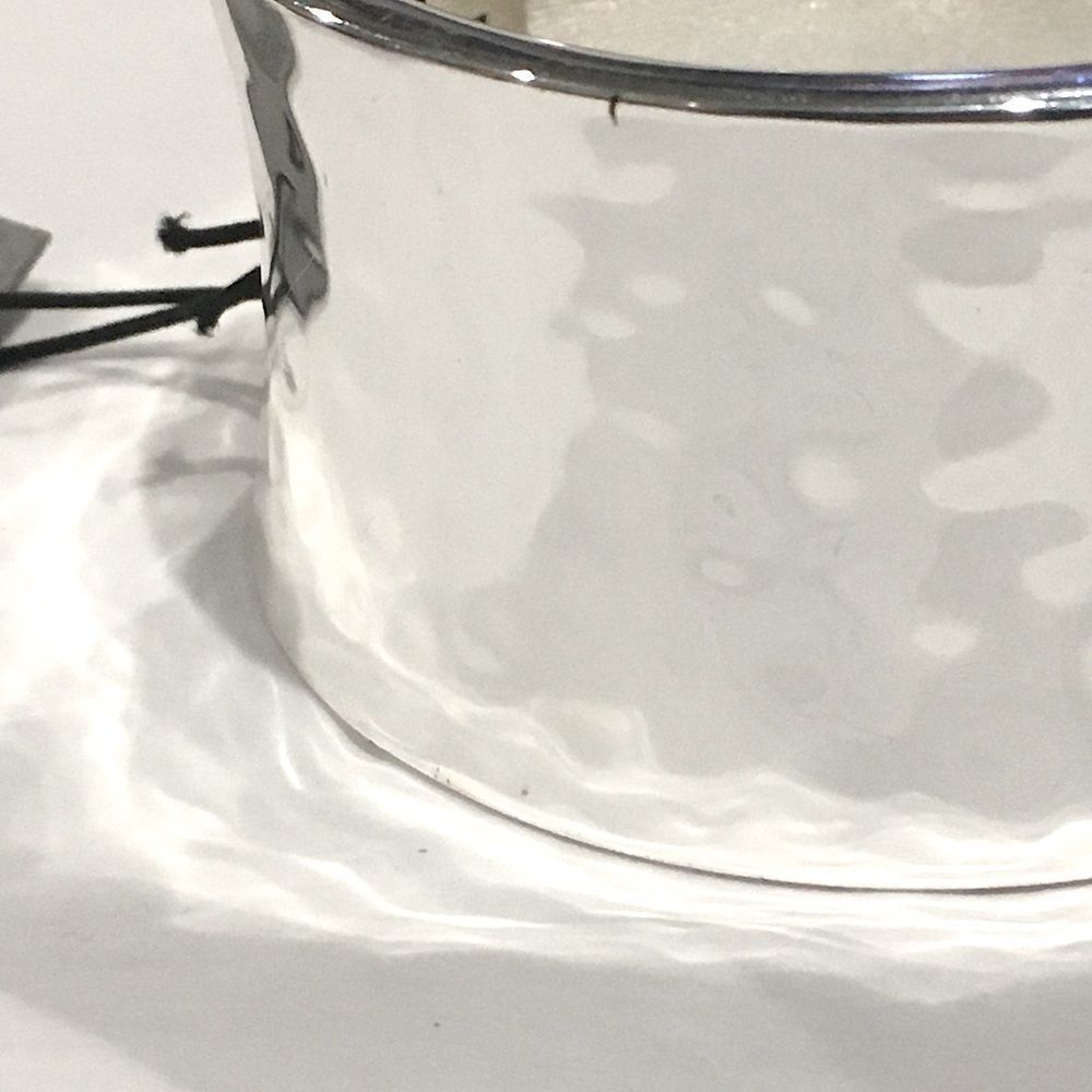 RLM Soho Hammered Silver Hinged Wide Bangle - Picture 9 of 13